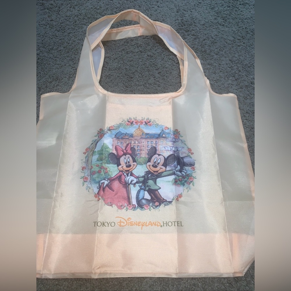 Tokyo Disneyland Hotel Mickey Mouse and Minnie Mouse Tote Bag New Unused